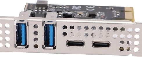 بطاقة توسيع Zunate PCIe إلى USB 3.2 Gen 1 لأجهزة الكمبيوتر المكتبية، عرض النطاق الترددي 5 جيجابت في الثانية، 2 منافذ USB من النوع C ونوع A، تدعم نظام التشغيل X، سهلة التركيب مع ملف تعريف منخفض in Kuwait