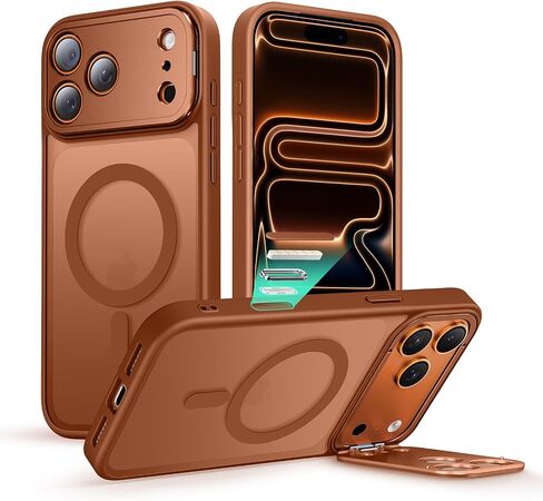 for iPhone 17 Pro Max Case with Stand, Compatible with MagSafe,[Military-Grade Protection][Camera Control Button]Slim Transparent Shockproof Protective Phone Case for iPhone 17 Pro Max,Clear in Saudi Arabia