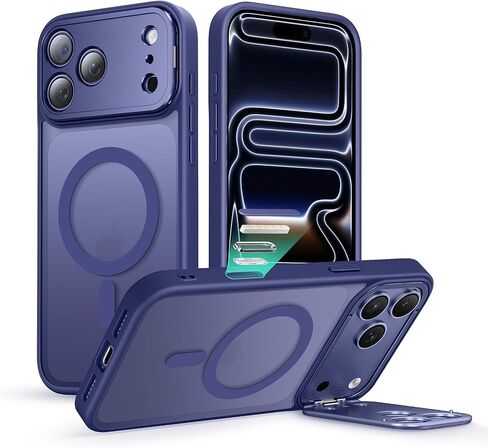 for iPhone 17 Pro Max Case with Stand, Compatible with MagSafe,[Military-Grade Protection][Camera Control Button]Slim Transparent Shockproof Protective Phone Case for iPhone 17 Pro Max,Clear in Saudi Arabia
