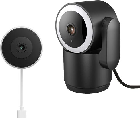Luna 2K Indoor Cameras for Home Security and Window Camera, Smart AI Descriptive Motion Alert, Color Night Vision, Stick-On Glass-Mount Wired, Easy & Quick Install in Kuwait