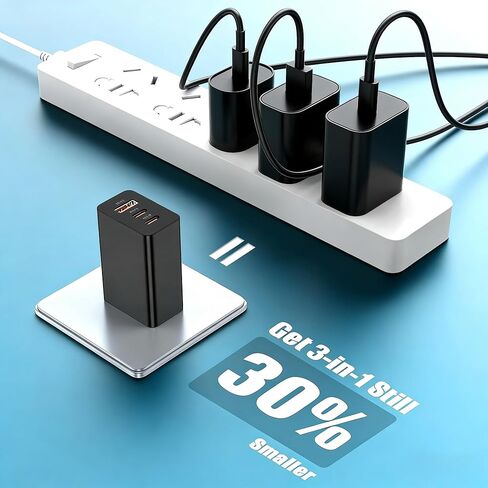 2 حزمة شاحن حائط USB C بقدرة 65 وات، 3 منافذ 100 وات نوع C فائقة السرعة مع كابل USB C بطول 6/6/10/10 قدم لهاتف Samsung Galaxy S26 Ultra S26+/S25/S24/S23Ultra/S22/Android iPhone 17/16/15 in Kuwait