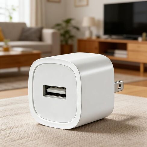 كتلة شاحن iPhone 5 وات لهاتف iPhone SE/11/X/XR/XS/8/7/6/5، ومحول طاقة USB-A مكعب قابس للسفر لساعة Apple AirPods LG Moto Kindle باللون الأبيض، عبوة واحدة in Kuwait