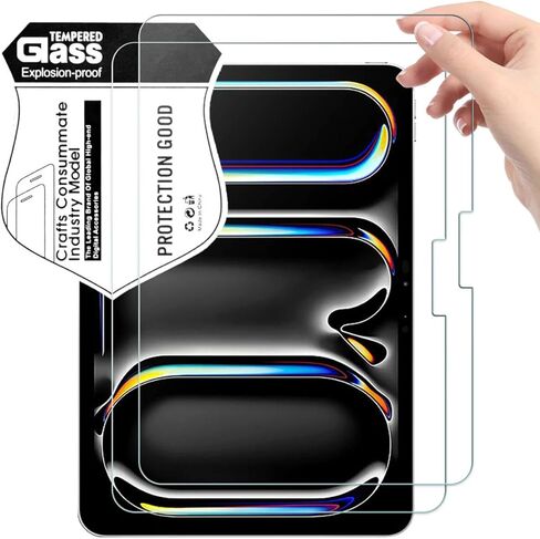 2 Pack Screen Protector for iPad Air 4/5 Generation[10.9 Inch,2022 5th &2020 4th] iPad Pro 11 Inch Display[2022&2021&2020&2018 Release] 9H Tempered Glass,Apple Pencil Compatible,Case Friendlylear in Kuwait