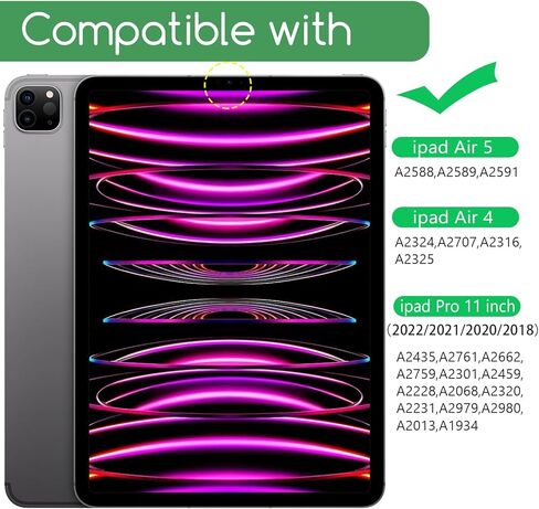 2 Pack Screen Protector for iPad Air 4/5 Generation[10.9 Inch,2022 5th &2020 4th] iPad Pro 11 Inch Display[2022&2021&2020&2018 Release] 9H Tempered Glass,Apple Pencil Compatible,Case Friendlylear in Kuwait