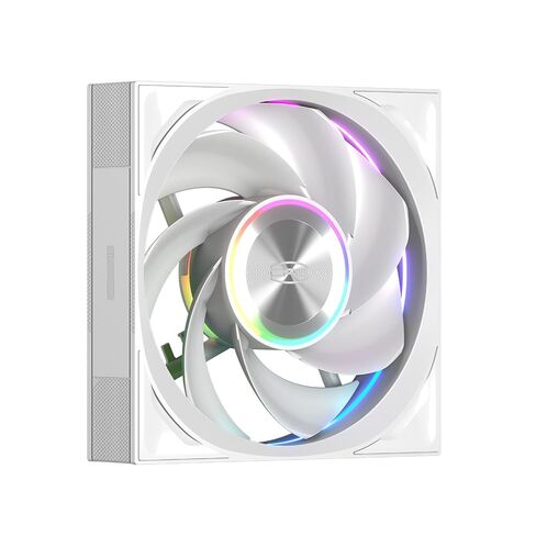 PCCOOLER F7 X120R ARGB 120 مم مروحة حافظة ذات شفرات عكسية، مروحة سحب مع مرآة لا نهائية ثلاثية الجوانب، سلسلة توصيل ديزي، مروحة PWM عالية تدفق الهواء، حزمة واحدة (أسود) in Kuwait