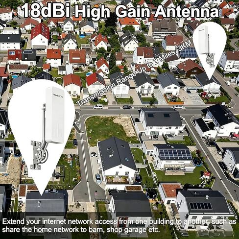 Point to Point Starlink Internet Long Range Extender with Bracket for Starlink Gen-3/Standard-4/Standard-4X/Mini Router, Starlink WiFi/Signal Extender, 5.8GHz 3KM 18dBi Antenna (Sliver) in Kuwait