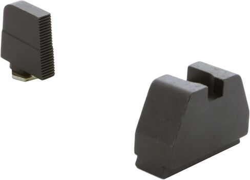مجموعة رؤية AMERIGLO Optic المتوافقة مع Glock - 7XL طويل أسود مسنن .450 بوصة أمامي، أسود مسطح .554 بوصة خلفي in Kuwait