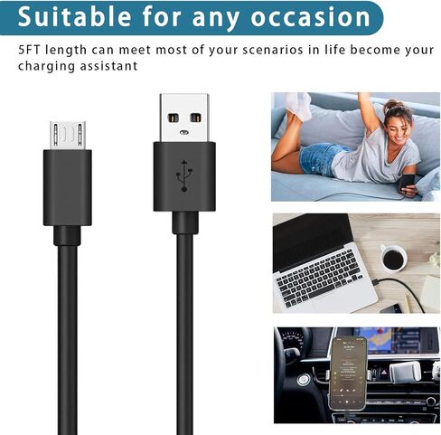 محول شاحن USB صغير 10 واط لهاتف Lg flip، Orbic Journey V/Slim، CAT S60/S42/S41، كابل شحن ترادفي للعناية بمرضى السكري بطول 5 أقدام in Kuwait