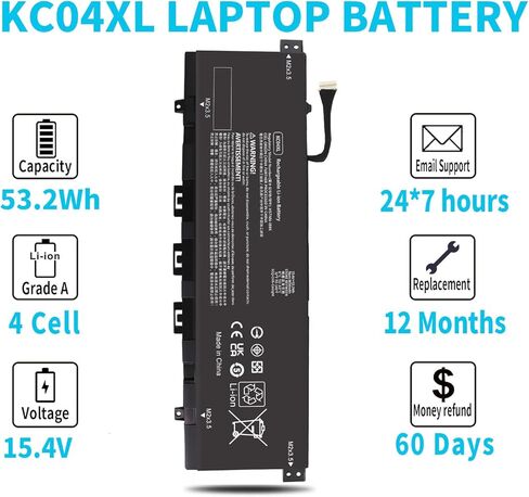 KC04XL L08496-855 Laptop Battery for HP Envy X360 13-AG 13-AH 13-AQ 13-AR 13M-AG 13-aq0xxx 13-aq1xxx 13-aq0044nr 13-ah0051wm 13-ah1025cl 13-ag0001la 13m-ag0001dx KC04053XL L08544-1C1 L08544-2B1 in Kuwait