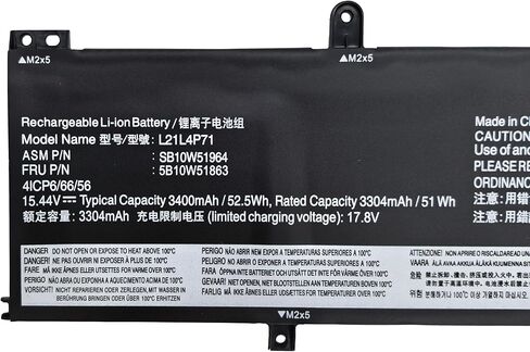 استبدال بطارية الكمبيوتر المحمول L21L4P71 SB10W51964 لجهاز Lenovo ThinkPad T14 Gen 3/ P14s Gen 3 /ThinkPad T14 Gen 4 / P14s Gen 4 Series Notebook L21M4P72 L21C4P71 L21M4P71 L21D4P71 L21M3P71 L21L3P71 in Kuwait