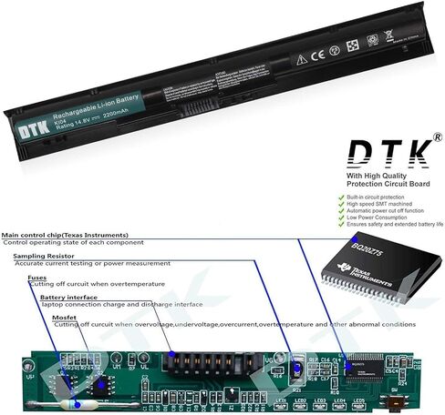 DTK KI04 / TPN-Q160 / TPN-Q161 / Replacement for HP Pavilion Laptop Battery15-AB / 15-an /14-AB / 17-G/Gaming K104 15-AK Series Notebook,[14.8V 2.6Ah] in Kuwait