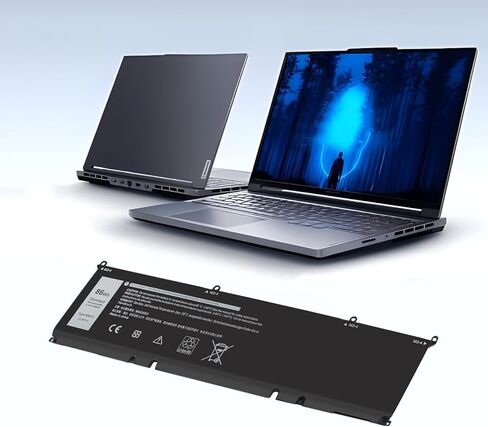 بطارية كمبيوتر محمول 86Wh 69KF2 لجهاز Dell XPS 15 9500 9510 9520 Precision 5550 5560 5570 Alienware M15 M17 R3 R4، G15 5510 5511 5515 5520 5521، G7 7500، Inspiron 7510 7610 P87F P91F P45E p100f 70N2F. in Kuwait