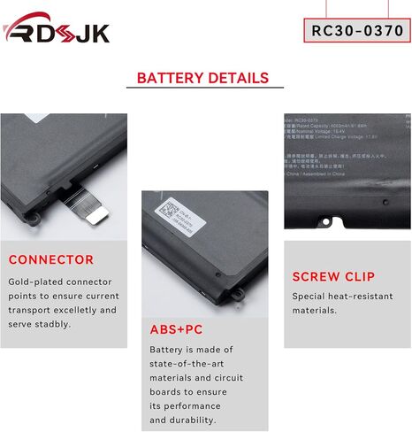 RC30-0370 بطارية الكمبيوتر المحمول ل الماسح بليد 14 "2021 2022 RZ09-0368 RZ09-0370 RZ09-0427 RZ09-0370AE23 RZ09-0370BEA3-R3U1 RZ09-0370CEA3-R3U1 RZ09-0427EE23-R3U1 RZ09-0427NEA3 RZ09-0427PEA3 RZ09-0427NEQ3 in Kuwait