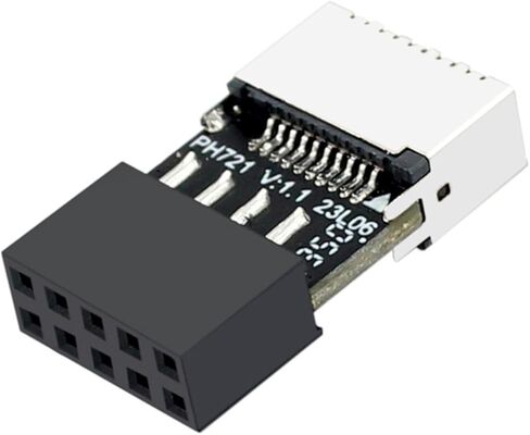 Computer Mainboard USB2.0 9PIN Male to TypeE 20Pin Female Adapter Converter Easy to Use and in Kuwait