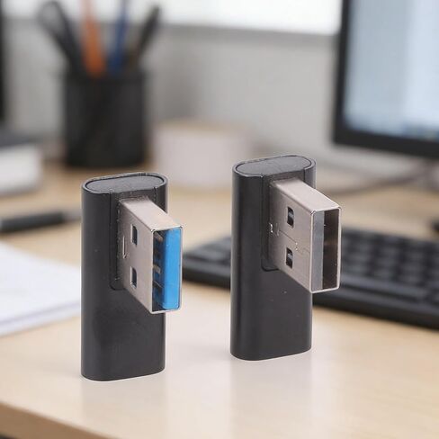 of 2Pcs USB C Female to a Male Angled Adapter with 90 Degree for Computer Tablet Angled a to C Connector in Kuwait