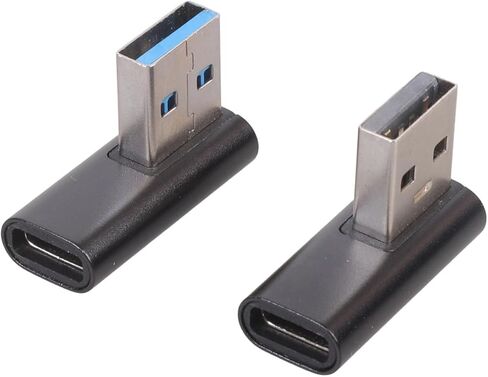 of 2Pcs USB C Female to a Male Angled Adapter with 90 Degree for Computer Tablet Angled a to C Connector in Kuwait