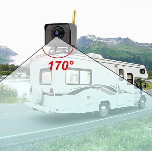 4.3-inch AHD IPS Monitor Mini Vehicle 720P Digital Wireless Backup Camera System IP69K Waterproof Wireless Reversing Camera Dash Camera for Truck Bus RV Trailer Car Truck Semi-Trailer in Kuwait