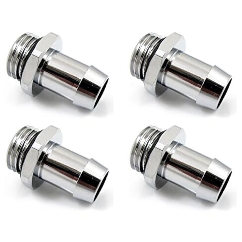 XSPC G1/4" إلى 3/8" تركيبات بارب للأنابيب الناعمة، كروم، 4 عبوات in Kuwait