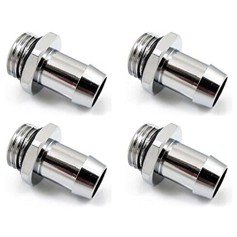XSPC G1/4" إلى 3/8" تركيبات بارب للأنابيب الناعمة، كروم، 4 عبوات in Kuwait