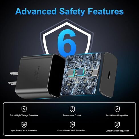 شاحن سامسونج سريع USB C 45W شاحن هاتف من النوع C مع سلك كابل شحن سريع Android بطول 6 أقدام لهاتف Samsung Galaxy S26 Ultra/S26/S26+/S25 Ultra/S25/S24/S23 Ultra/S22 Ultra/S20 Ultra/Note 10 Plus in Kuwait