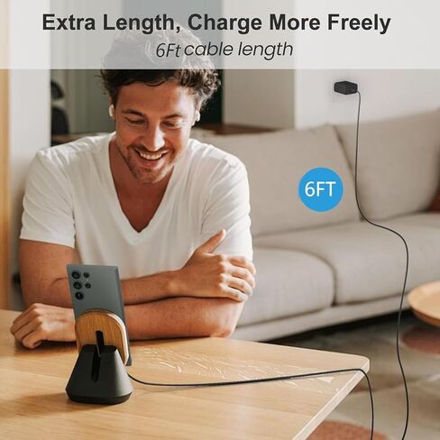 شاحن سامسونج سريع USB C 45W شاحن هاتف من النوع C مع سلك كابل شحن سريع Android بطول 6 أقدام لهاتف Samsung Galaxy S26 Ultra/S26/S26+/S25 Ultra/S25/S24/S23 Ultra/S22 Ultra/S20 Ultra/Note 10 Plus in Kuwait