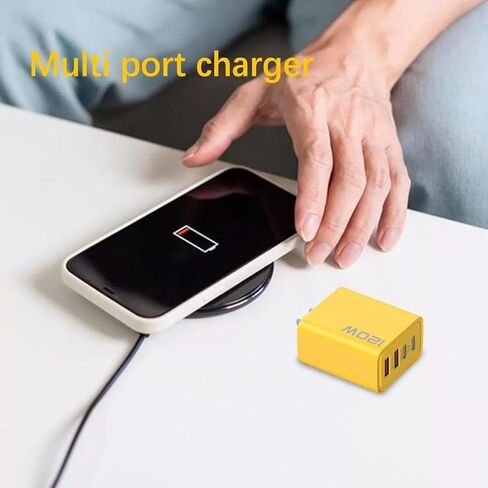 2PCS 120W Double PD Fast Charger with Type-C & QC3.0 Ports Support PD Charging Protocol 5V 2A Charging Adapter in Kuwait