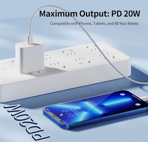 كتلة شحن USB-C من topfeel، شاحن حائط من النوع C، محول طاقة شحن سريع PD 20 وات، أبيض in Kuwait