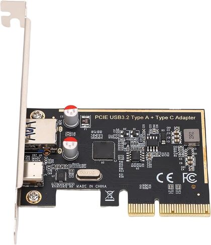 PCIe to USB 3.1 Expansion Card, High Speed 10Gbps Data Transfer Card with ASM1142 Chip, USB 3.0 and Type C .1 Interfaces Expansion, Compatible with OS X, for Desktop Computer in Kuwait