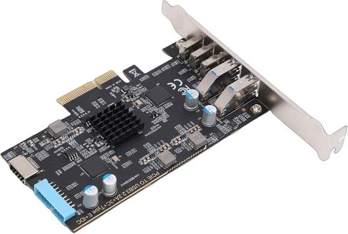 10Gbps PCIe to USB C 3.0 Card, 5 Ports PCI Express Expansion Card with 3 Type C Ports, 2 USB .0, Type E, 19P IDC, for Desktop PC in Kuwait