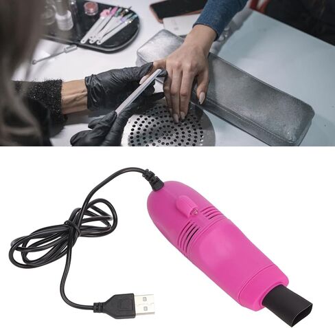 Mini Keyboard Cleaner, Stable Current Mini Computer Vacuum USB Handheld for Crumb (Rose Red) in Kuwait