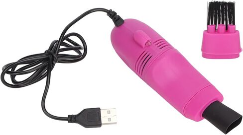 Mini Keyboard Cleaner, Stable Current Mini Computer Vacuum USB Handheld for Crumb (Rose Red) in Kuwait
