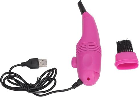 Mini Keyboard Cleaner, Stable Current Mini Computer Vacuum USB Handheld for Crumb (Rose Red) in Kuwait