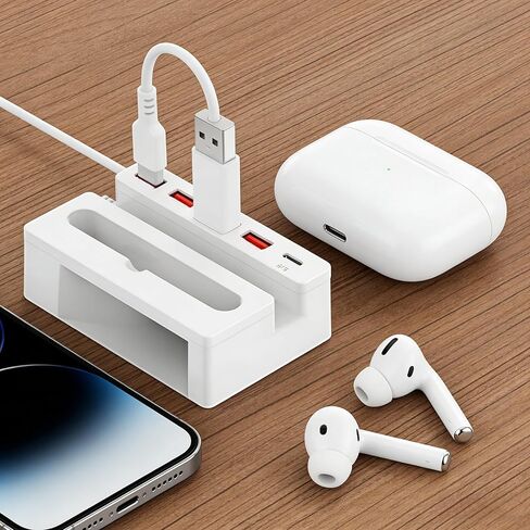 1Pcs 5-Port USB Hub Multi Port Expander Adapter, USB Splitter Converter for Laptop PC Computer Desktop, Box Packed in Kuwait