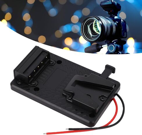 لوحة بطارية Fabater V Mount، محول لوحة تثبيت على شكل V، منافذ إخراج DC مع أسلاك مضادة للإدخال الخاطئ، منع الشحن الزائد للجهد الزائد للكاميرا LED للهاتف الذكي in Kuwait