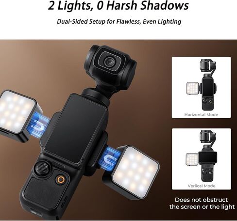 + 2pcs Magnetic Auxiliary Light for DJI Osmo Pocket 3 4 in Kuwait