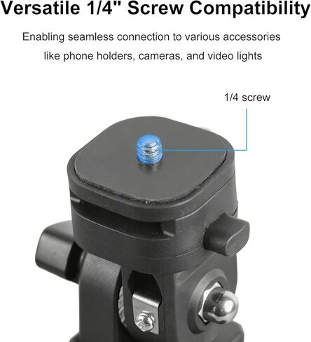 Light Stand Adapter, Camera Mount Adapter with Universal 1/4 Screw Thread and 180 Degree Tilt, Cold Shoe Design, for Light Stands Cameras Video Lights Photography in Kuwait