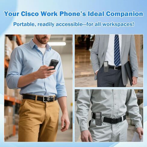 Phone Holster Case for Cisco 8821/8821-EX | 360° Rotating Belt Clip, No-Removal Access, Durable for Healthcare/IT/Retail/Industrial Workers in Saudi Arabia
