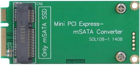 بطاقة محول mSATA إلى SATAs Mini PCIe - لجهاز ASUS Eee PC 900/901/900A/1000، محول SSD 30x50 مم، ترقية الكمبيوتر المحمول التوصيل والتشغيل in Kuwait