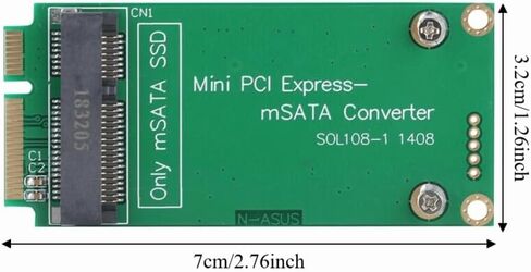 بطاقة محول mSATA إلى SATAs Mini PCIe - لجهاز ASUS Eee PC 900/901/900A/1000، محول SSD 30x50 مم، ترقية الكمبيوتر المحمول التوصيل والتشغيل in Kuwait