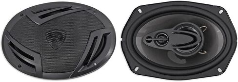 Rockville RV69.4A Bundle: Pair 6x9 in 1000W/220W RMS 4-Way Car Speakers, Pair RV5.3A 5.25 in 600W/100W RMS 3-Way Car Speakers, RXA-F1 1600W Peak 4 Channel Amplifier, RWK42 4 Gauge Amp Kit, 6-Items in Kuwait