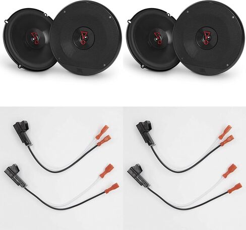 مكبرات صوت JBL Stage3627AM (زوجان) Stage3 6-1/2 بوصة ثنائية الاتجاه - مع شوايات - مع مجموعة أسلاك مكبر الصوت لمركبات جنرال موتورز مختارة من عام 1988 in Kuwait