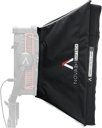 Aputure NOVA II 2x1 Softbox with Dual Diffusion Cloths High Reflective Interior 45-Degree Grid and Fast Setup for Cinematic Lighting in Kuwait