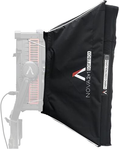 Aputure NOVA II 2x1 Softbox with Dual Diffusion Cloths High Reflective Interior 45-Degree Grid and Fast Setup for Cinematic Lighting in Kuwait