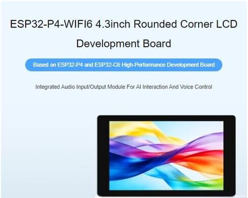 waveshare ESP32-P4-WIFI6 4.3inch LCD Development Board,480×800 Resolution 5-Point Capacitive Touch Display,Based on ESP32-P4 and ESP32-C6,Supports AI Speech Interaction in Kuwait