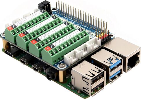 GPIO Terminal Block Breakout Board HAT with LED for Raspberry Pi 5/4B/3B+/3B/Pi Zero W/Zero 2 W in Kuwait