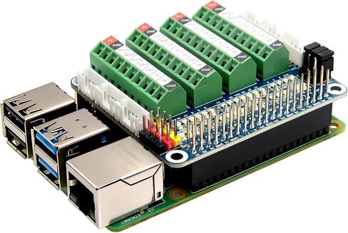 GPIO Terminal Block Breakout Board HAT with LED for Raspberry Pi 5/4B/3B+/3B/Pi Zero W/Zero 2 W in Kuwait