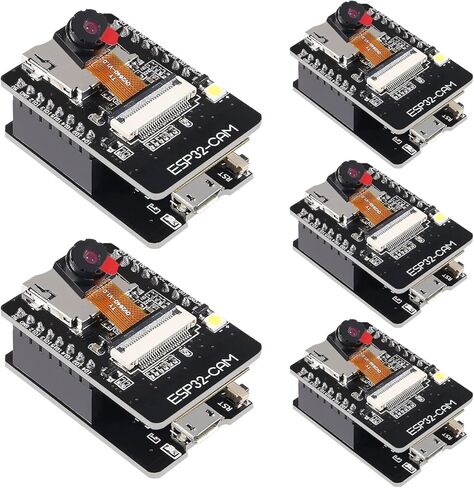5 Set ESP32 Cam WiFi Bluetooth Development Board with OV2640 Camera Module + Micro USB to Serial Port CH340C 4.75V-5.25V Nodemcu for Raspberry Pi in Kuwait