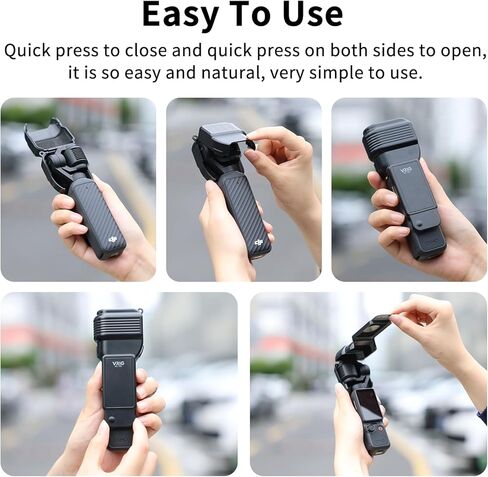 VRIG Protective Cover Case for DJI Osmo Pocket 4, AC-102 Hard Gimbal Lens Cap with Soft Lining & Filter Storage Slot, Quick Open/Close, Compatible with Pocket 3 / Xtra Muse in Kuwait