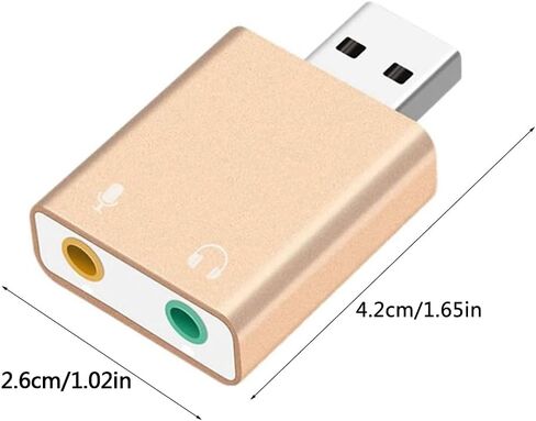 3.5mm Microphone to USB 2.0 Stereo O External Sound Card Adapter for PC USB Input 3.5mm Headphone in Kuwait