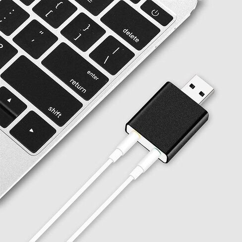 3.5mm Microphone to USB 2.0 Stereo O External Sound Card Adapter for PC USB Input 3.5mm Headphone in Kuwait